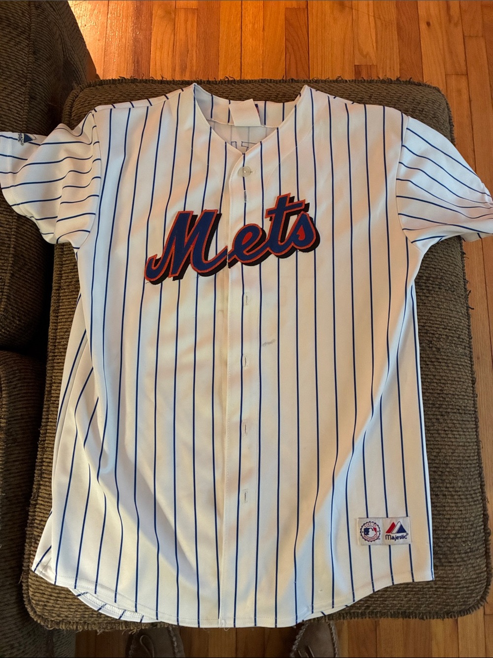 Mets Jersey with Royal Blue Pinstripes